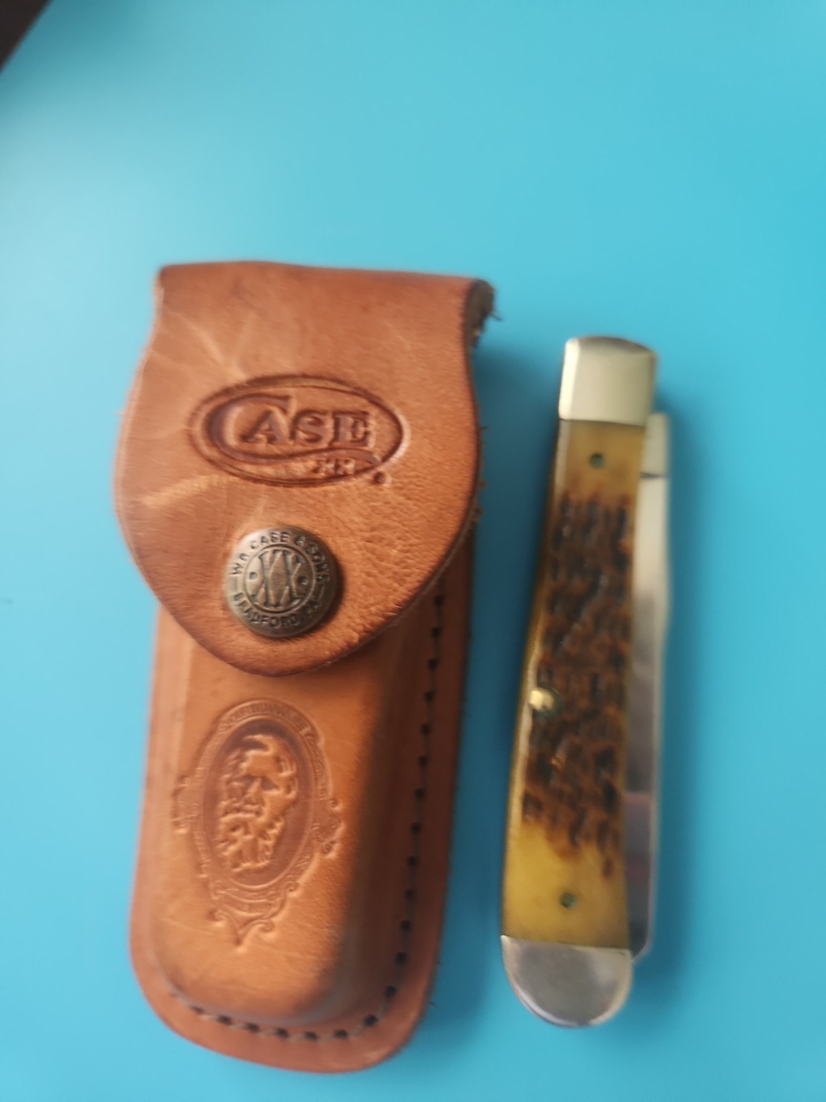 Vintage Case xx 6254 SS pocket knife/ Sheath