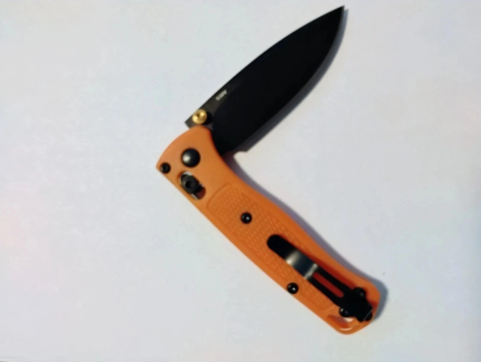 Benchmade 533 Mini Bugout Orange Handle Black Blade Folding Knife ship from USA
