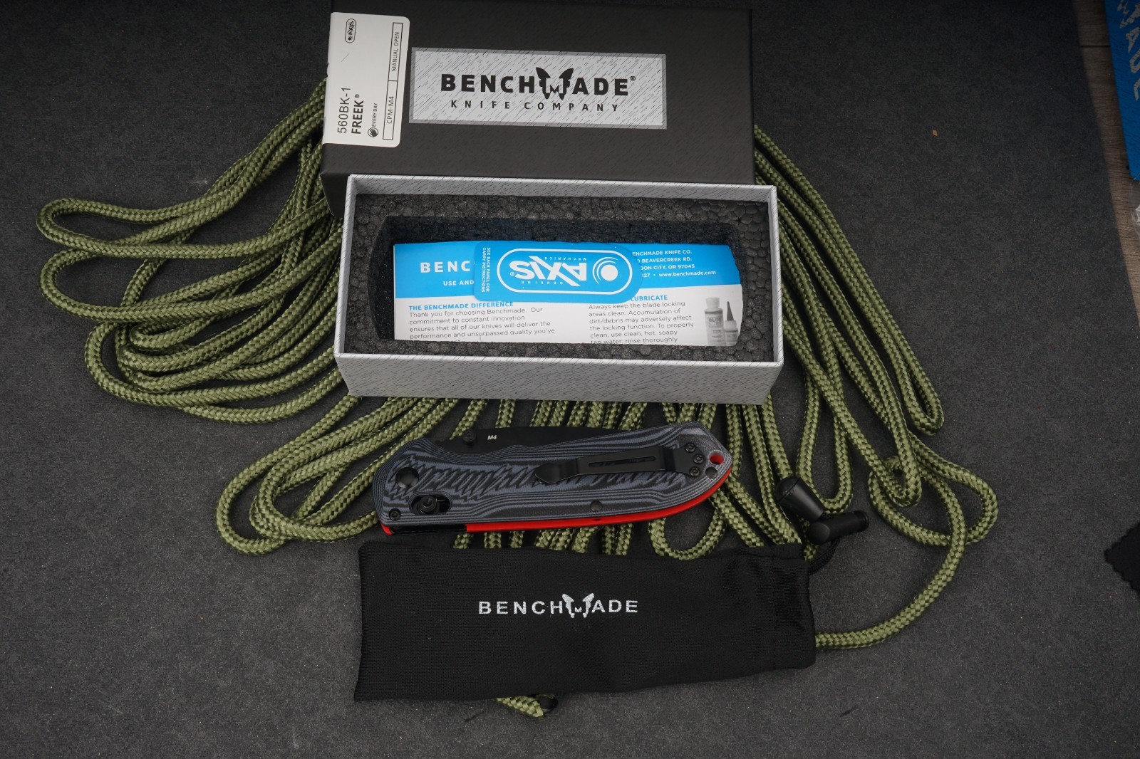 Benchmade Freek 560BK-1 Black G10 CPM-M4 Drop Point AXIS Lock USA NEW