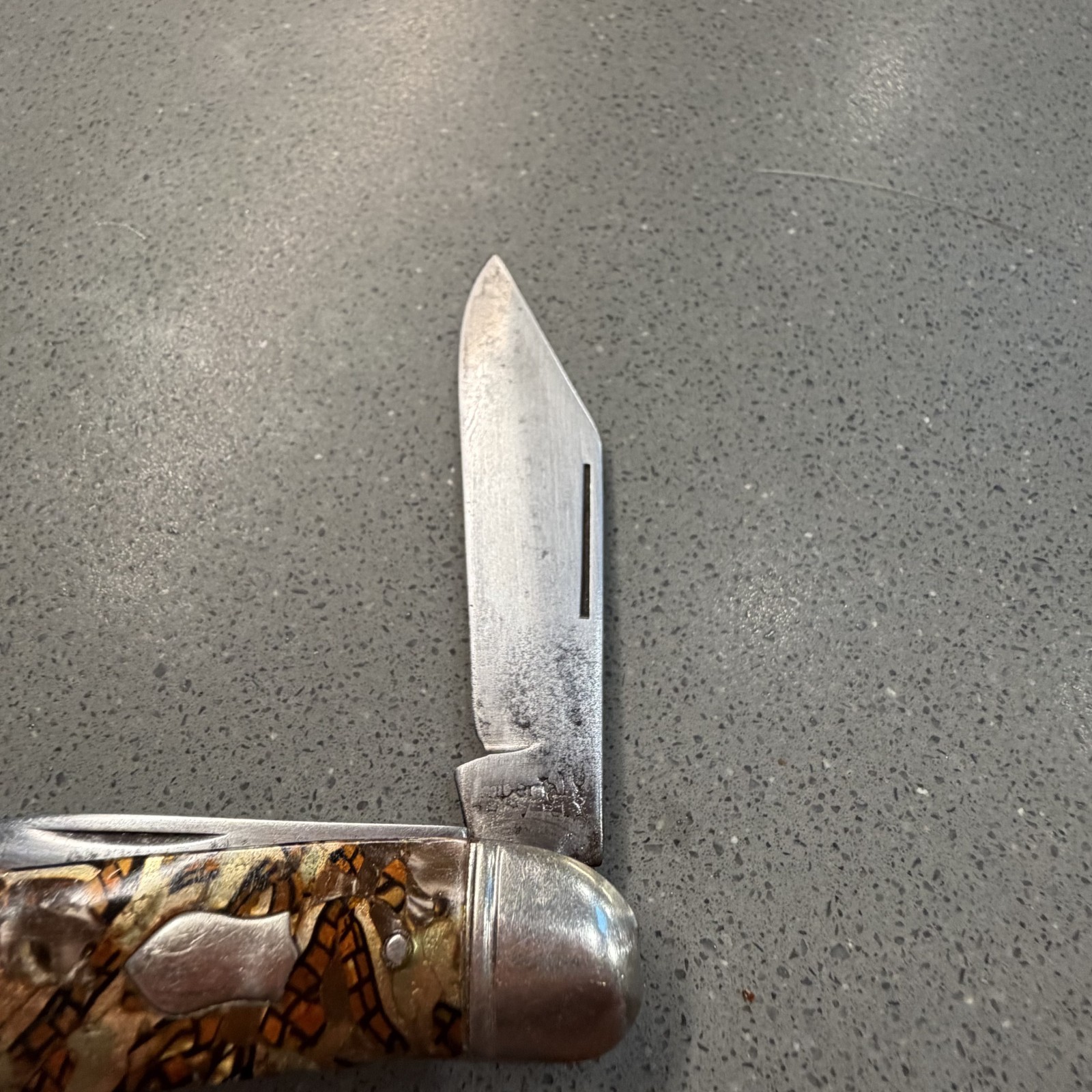 Vintage Imperial Prov RI USA Pocket Knife Shell Handle 2 Blade Jack