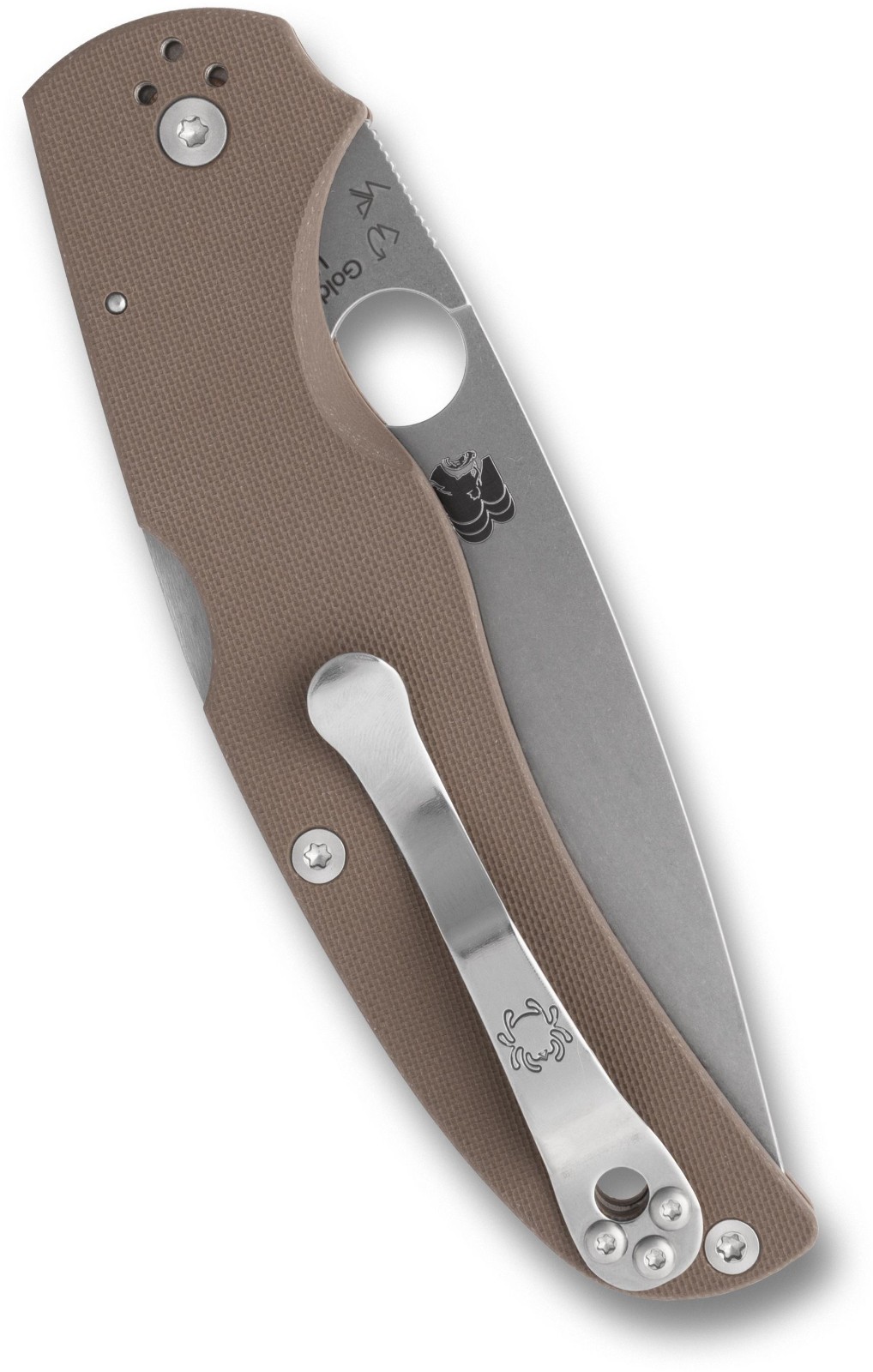 Spyderco Native Chief Sprint Run, Brown G-10 Handles, CPM 15V Steel, C244GPBN15V