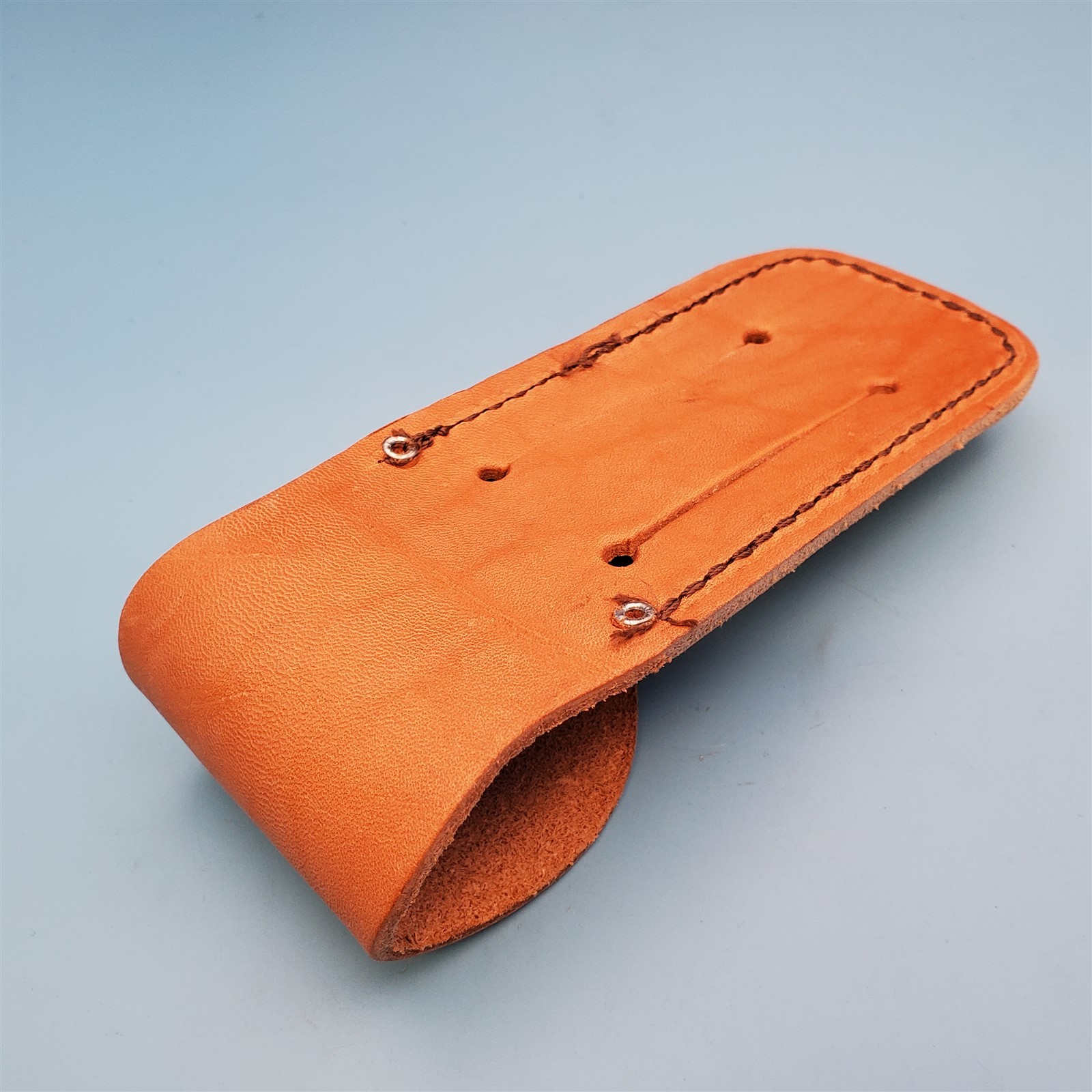 Case XX Pocket Knife Sheath Brown Leather Folding Blade Hunter Case 6″ FS