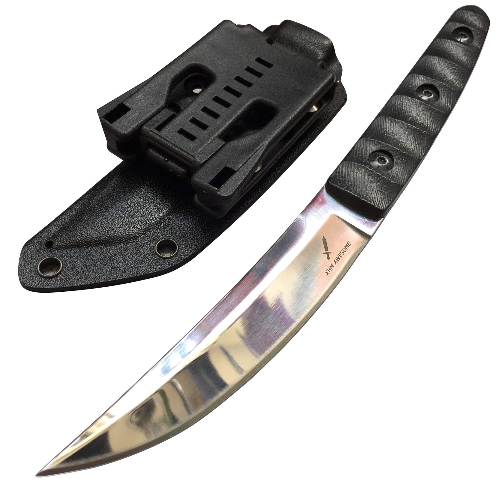 9.6-inch Tanto Fixed Blade Knife, Tactical 9Cr18Mov Steel Katana Blade, G10 H…