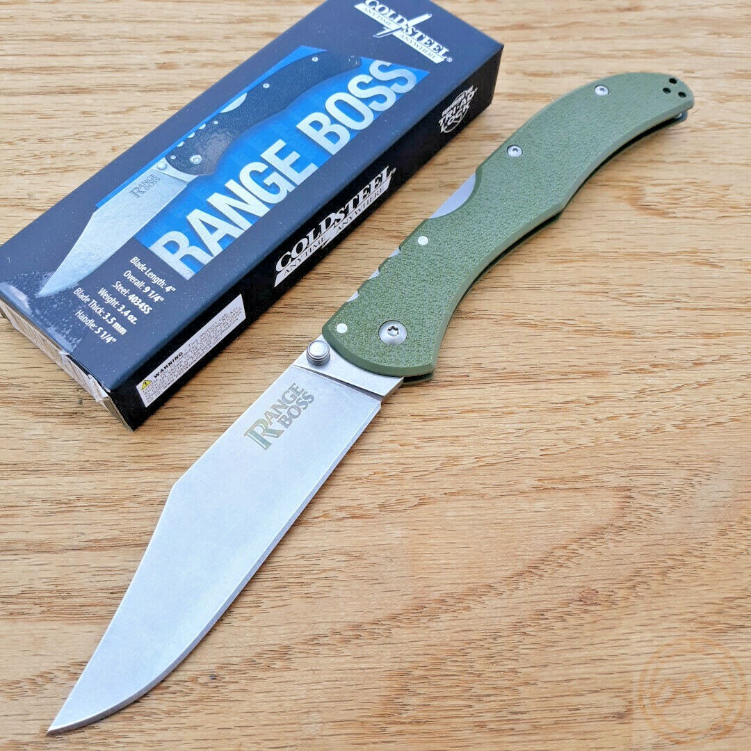 Cold Steel Range Boss Lockback Folding Knife 4″ 4034 Steel Blade Zytel Handle