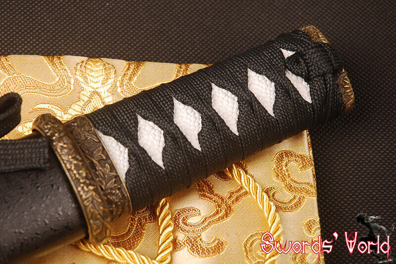 Sharp Japanese Tanto Samurai Sword self- defense Knife Carbon Steel Bo-hi Blade