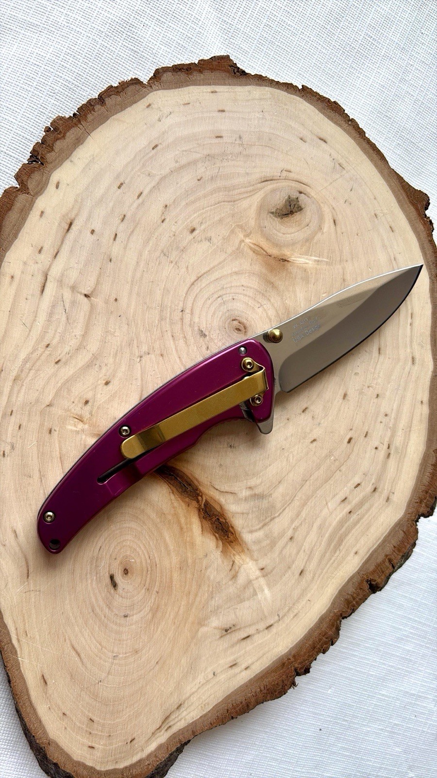 7” Mini Pocket Knife Flowers Design Pink Ladies Gold Pocket Clip Pretty Girly