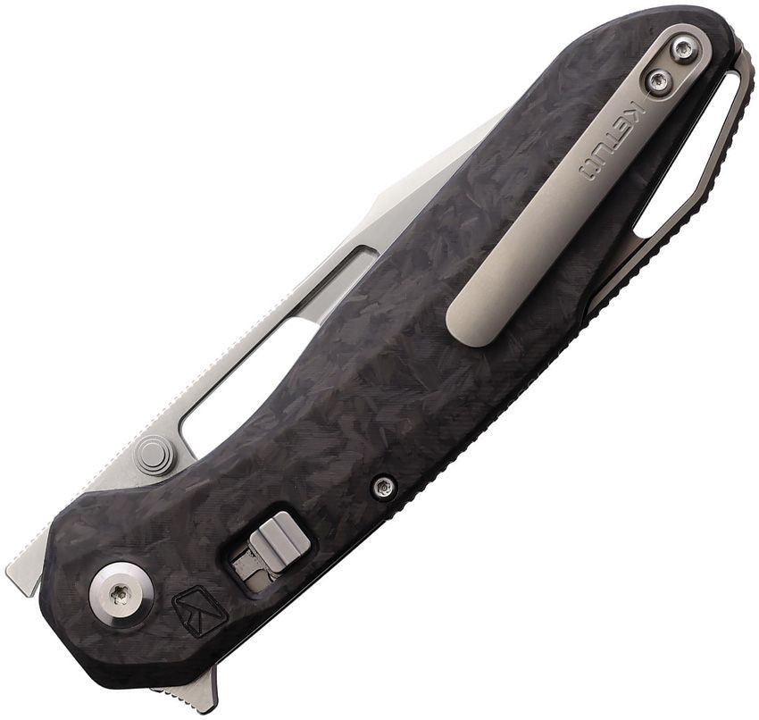 Ketuo Triad Folding Knife 3.25″ Bohler M390 Steel Blade Carbon Fiber Handle