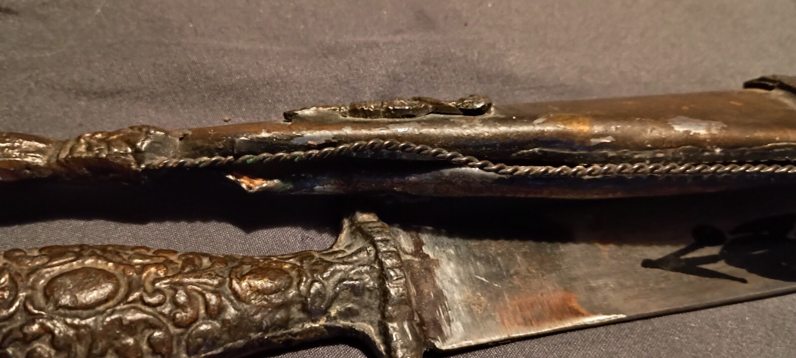 Antique Greek Dagger w/ Sheath Marked 1821 GREECE Replica from the 1960s