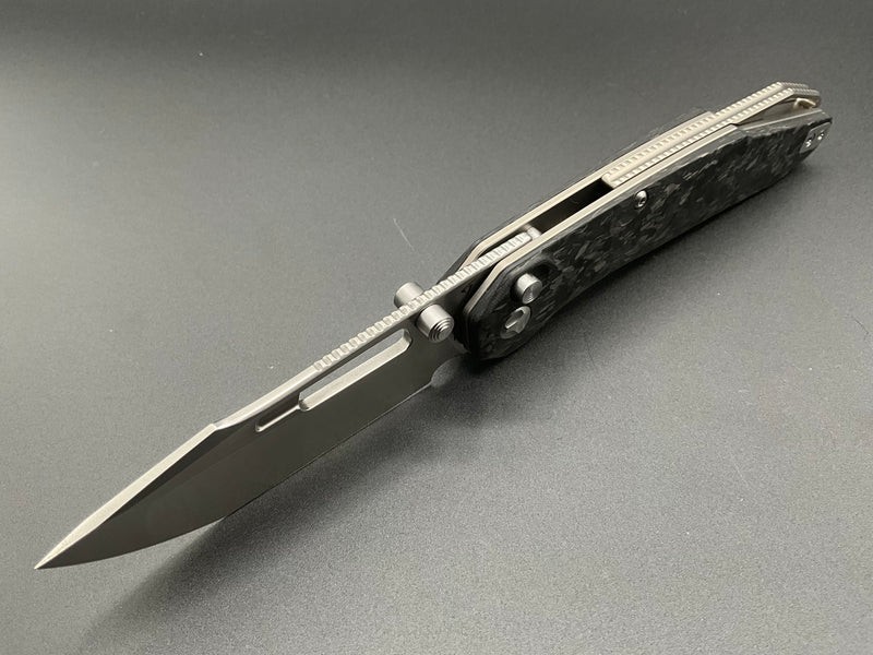 Ketuo Triad Folding Knife 3.25″ Bohler M390 Steel Blade Carbon Fiber Handle