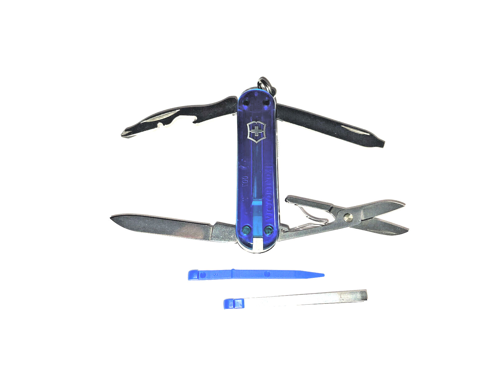 NEW in Box Victorinox Swiss Army 58mm Knife : SAPPHIRE BLUE MANAGER : 0.6365.T2