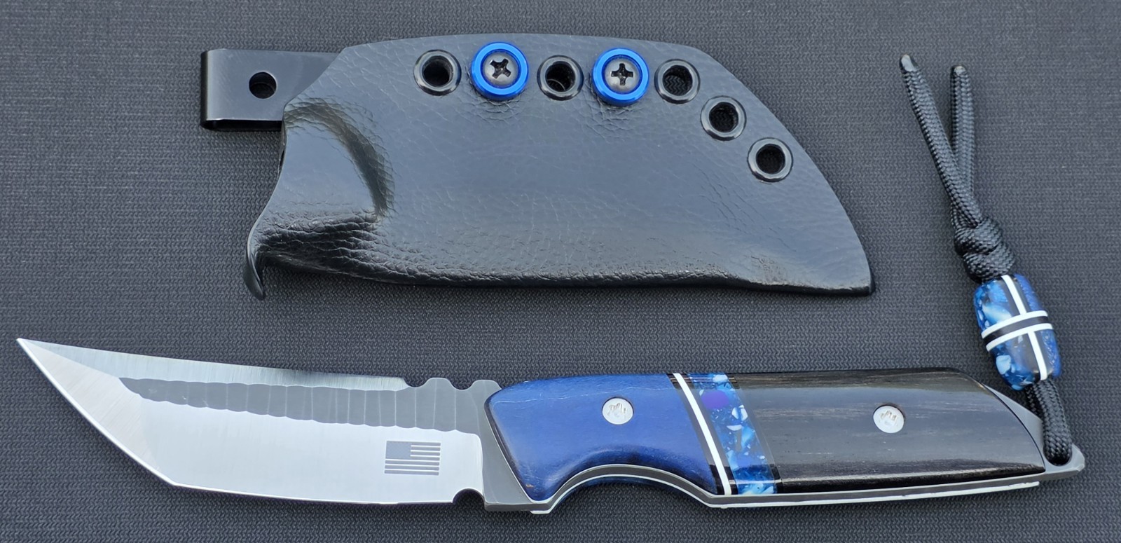 9.5/10 Derby City Blades Destrier! Magnacut/Segmented Handles & Bead/Sheath! USA
