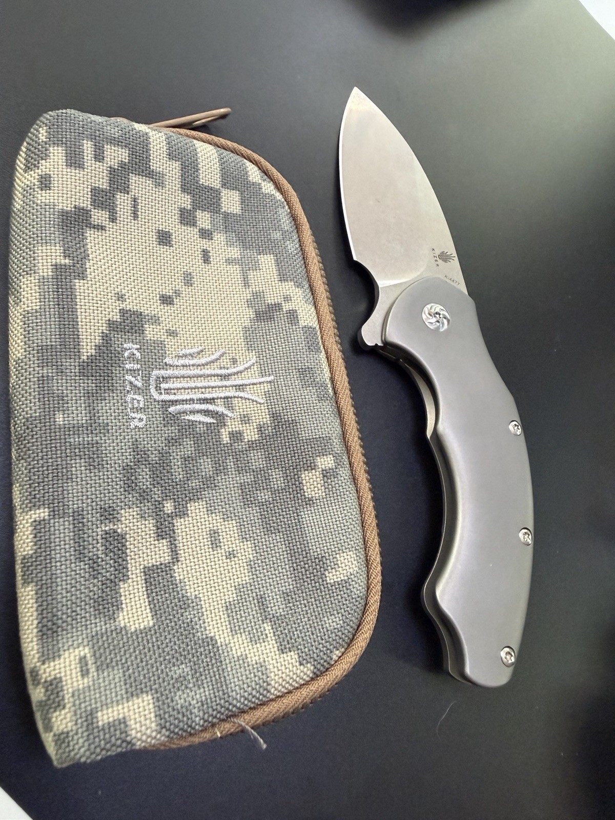 Kizer Ki4477 Roach Titanium Frame Lock Knife CPM-S35VN Matt Degnan Discontinued