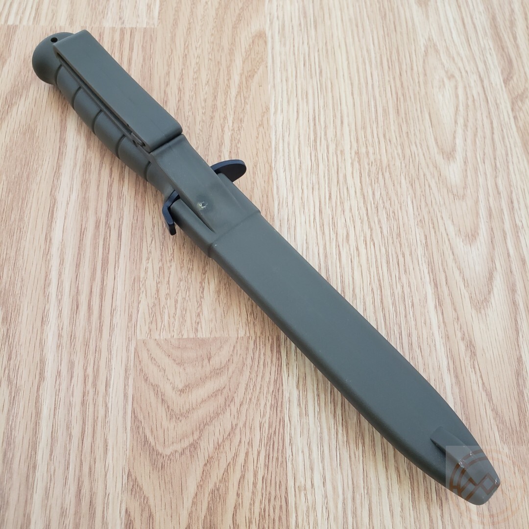 OD Green Military Fixed Blade Knife Stainless Steel Blade ABS Handle Belt Sheath