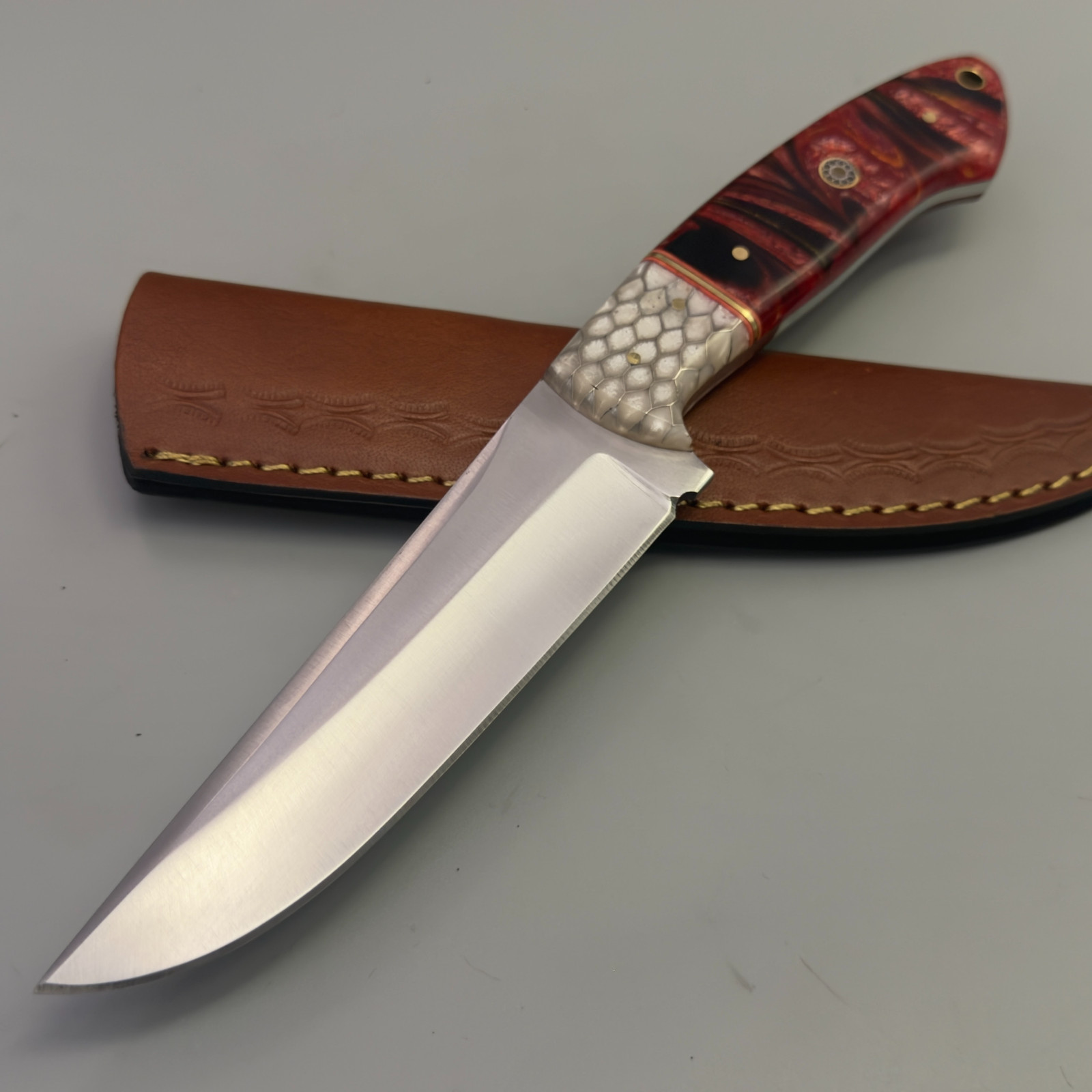 10” Sandvik Steel Hunting Skinner Knife – Custom Fixed Blade – Gift for Men