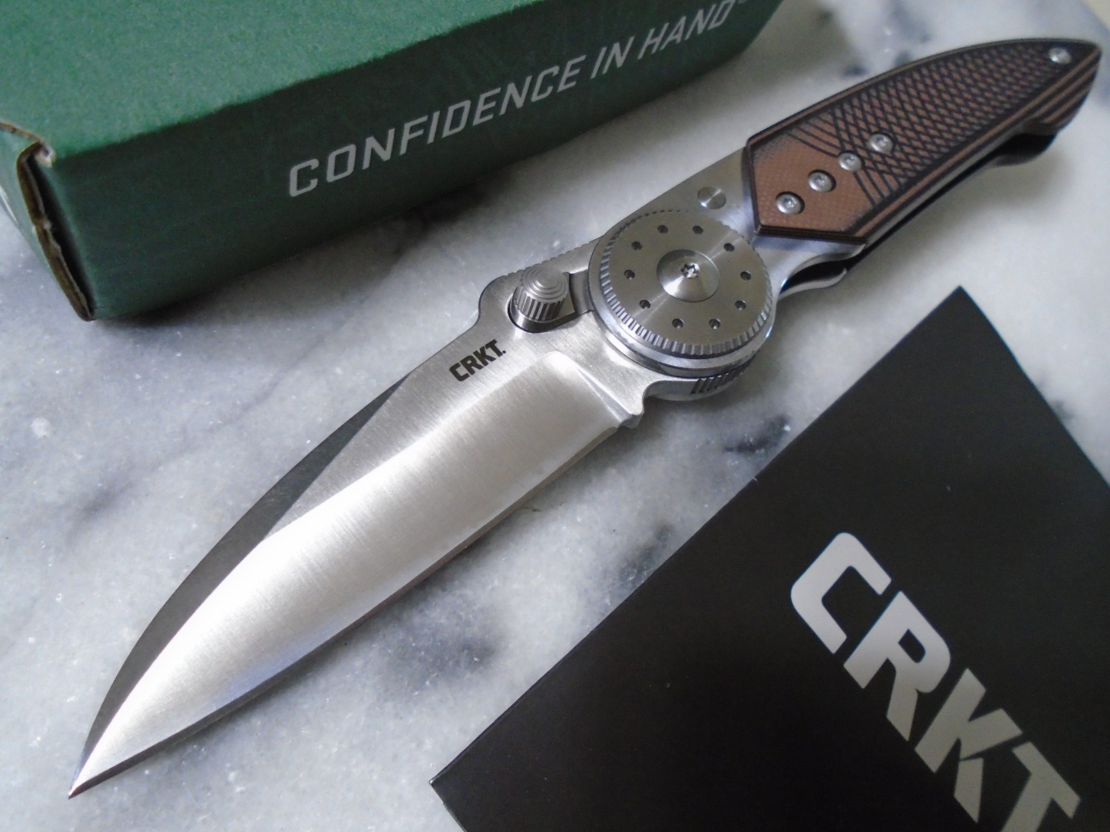 CRKT Walker Lock Pocket Knife 4200 14C28N Blade Steel G10 Sheepfoot Folder New