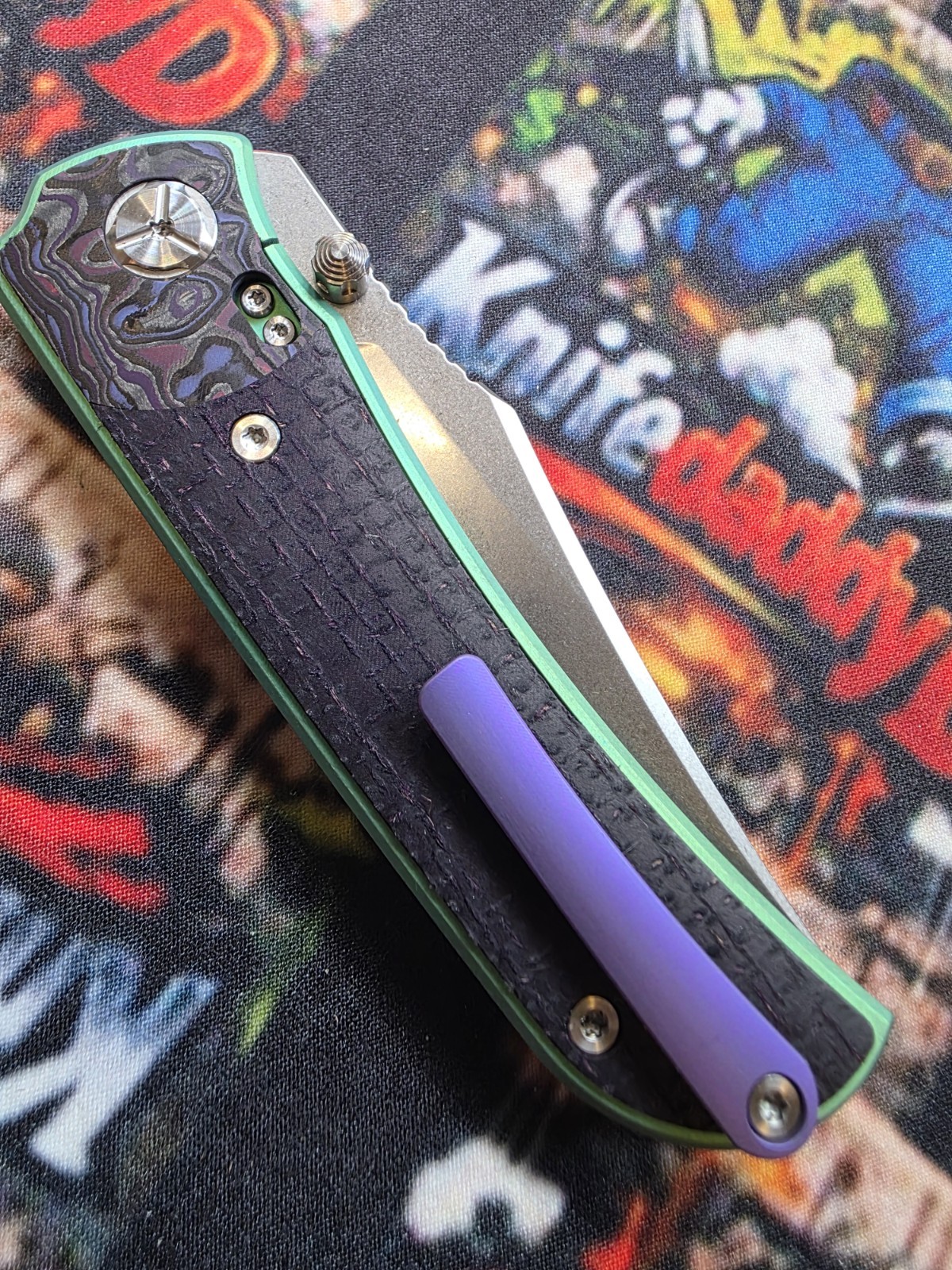 TWOSUN TS301 M390 CUSTOMIZED KNIFE NEW TITANIUM FOLDING EDC PURPLE