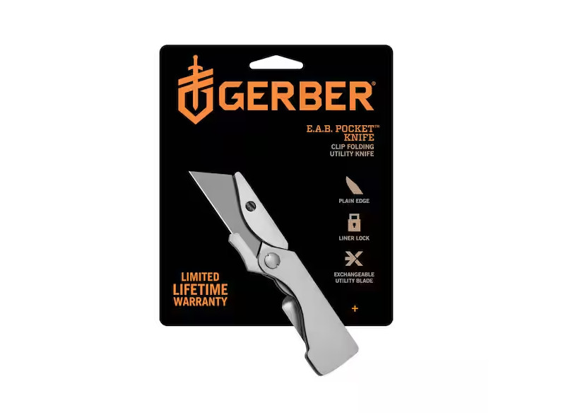 Gerber Gear EAB Pocket Razor Knife with Money Clip – EDC Gear Folding Stainless