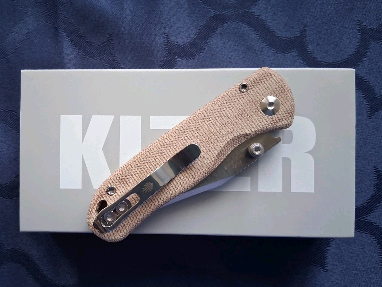 🔥 KIZER – Drop Bear 2 Folder w/ Nitro-V Blade & Micarta Handle – V3619.2CC1