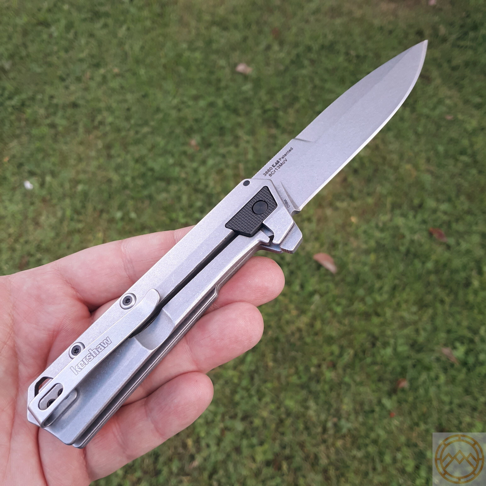 Kershaw Oblivion Folding Knife 3.5″ 8Cr13MoV Steel Blade Stainless/Nylon Handle