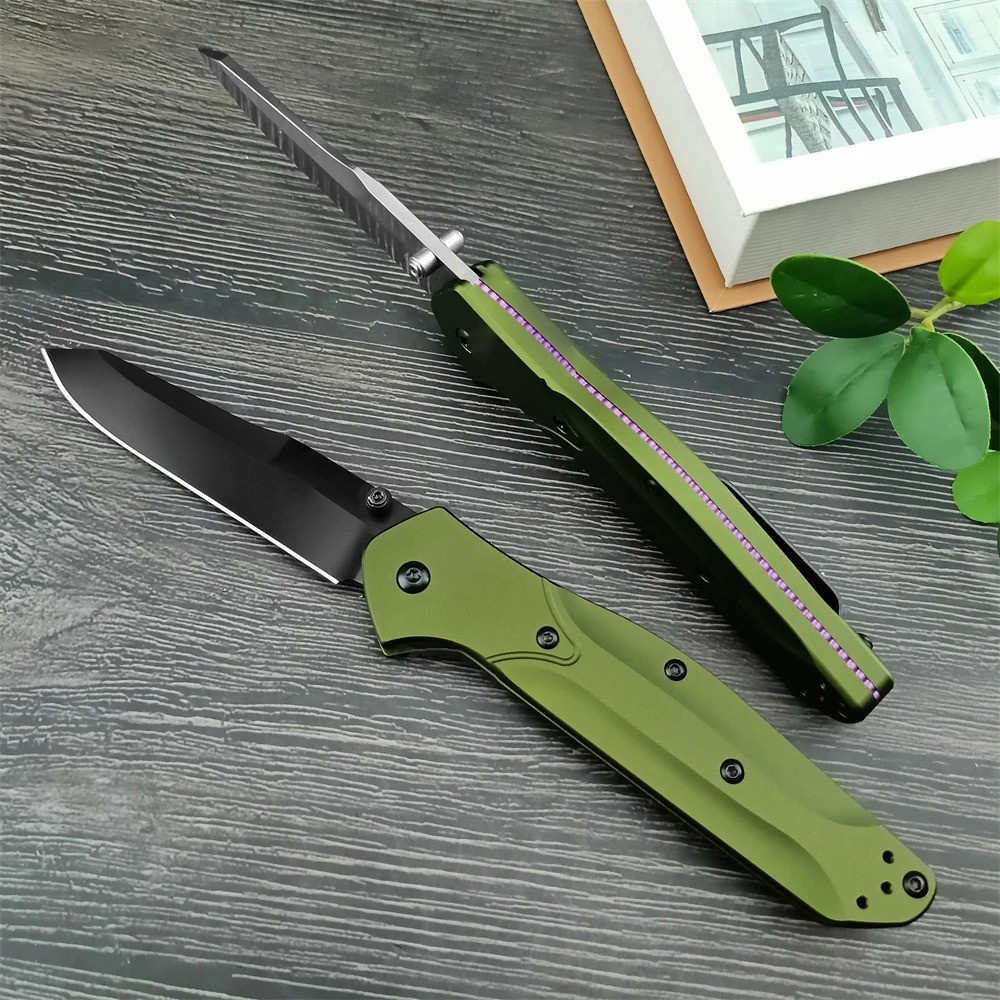 9400 Folding Pocket Knife D2 Steel Blade Aluminum Handle EDC Survival Camping