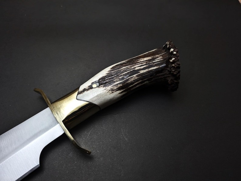 Inglorious Bastard Aldo Raine D2 Steel Bowie Knife – Brass Guard & Sheath