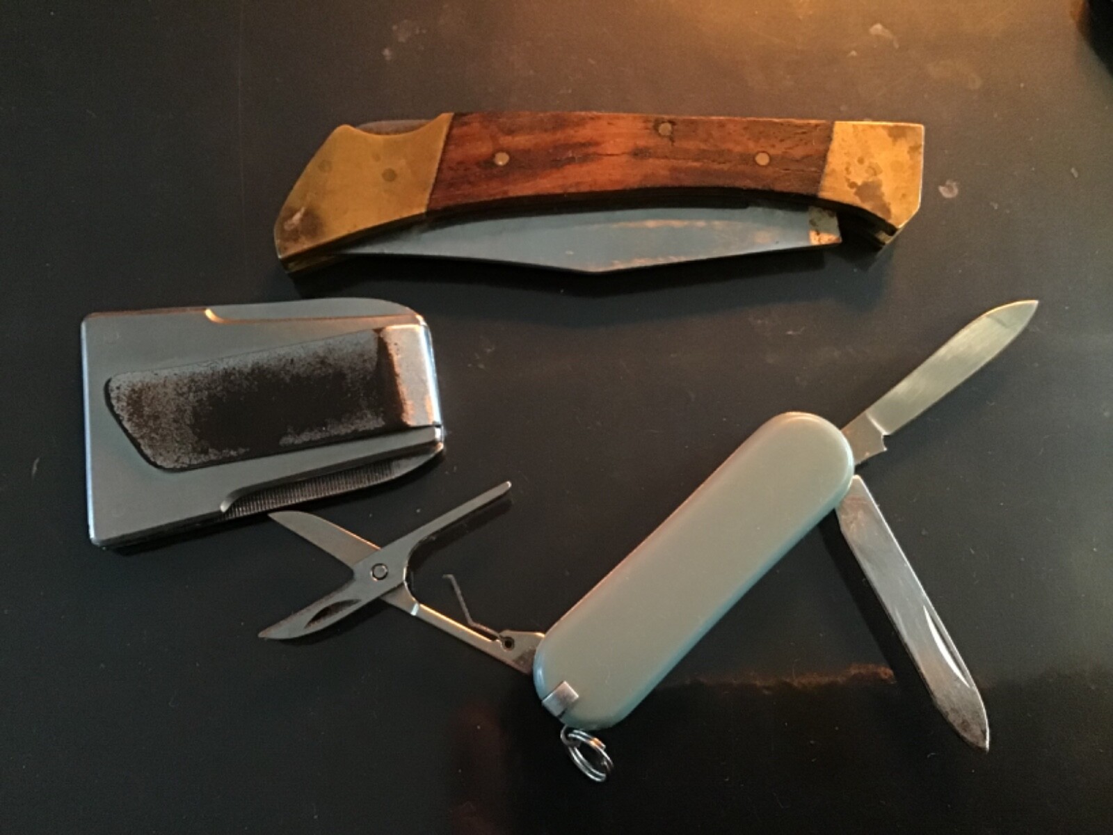 3 Vintage HI-CV Verros money clip pocket knife+Bonus~Pakistani Lock-back+Knives
