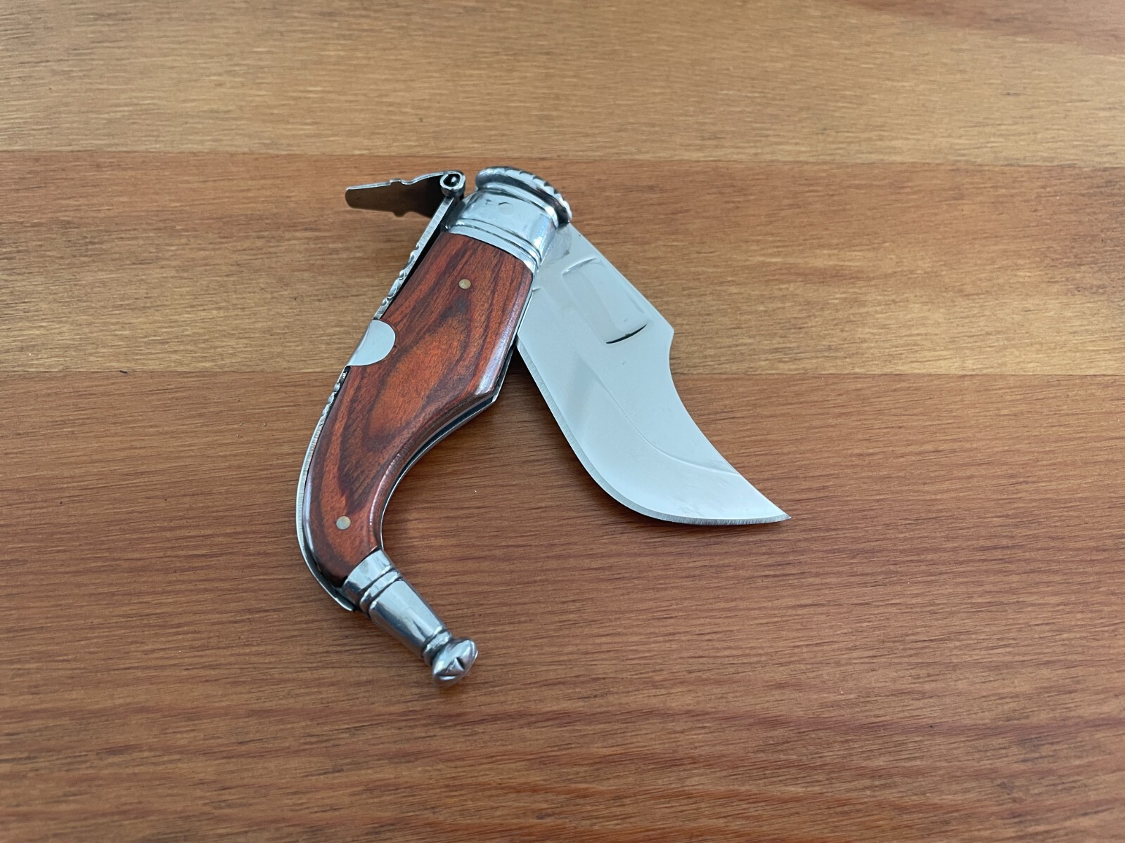 2.55” Spanish Navaja Capaora Pocket Knife Red Stamina Wood Scales – USA seller