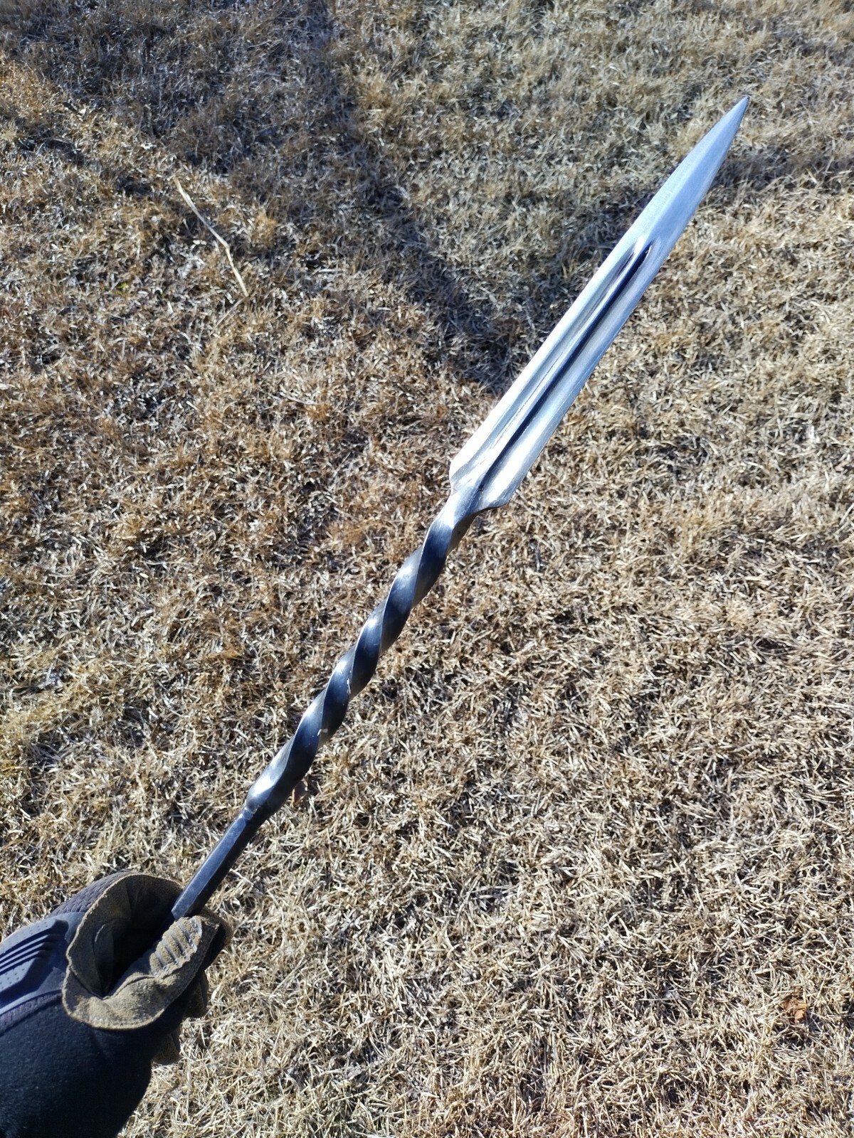 whole steel short spear, 38in long