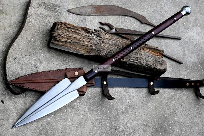 Custom Handmade Carbon Steel Blade Viking Machete Sword | Hunting Sword Camping