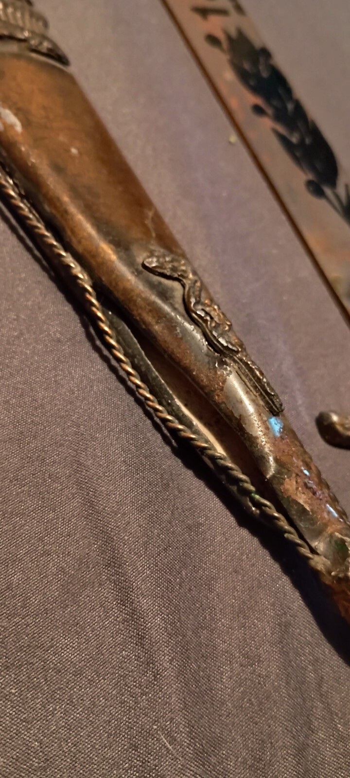 Antique Greek Dagger w/ Sheath Marked 1821 GREECE Replica from the 1960s
