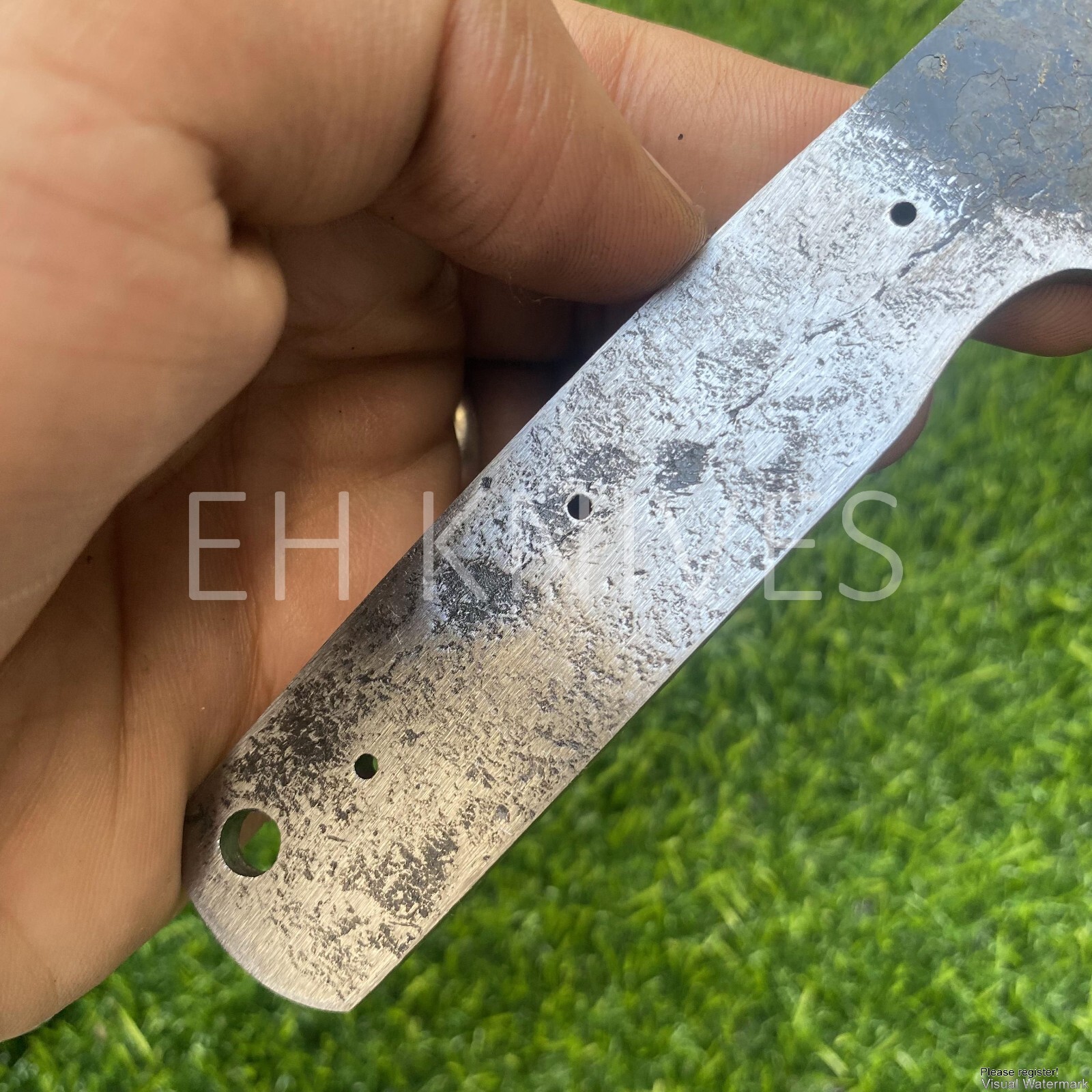 HANDMADE DAMASCUS STEEL HUNTING/CAMPING KUKRI KNIFE SUPPLY WOOD & BRASS 5035