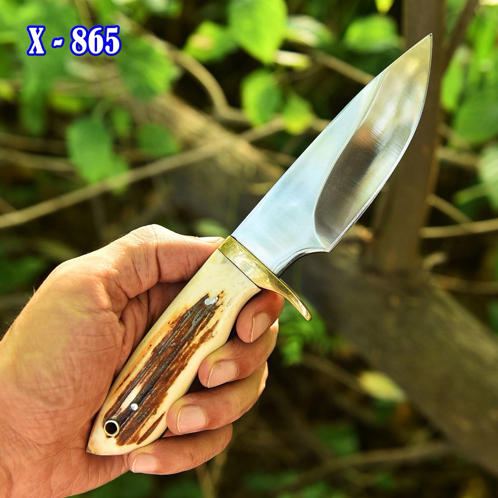 Custom handmade Hunting Knife Carbon Steel 1075 and Bushcraft Knife with sheath