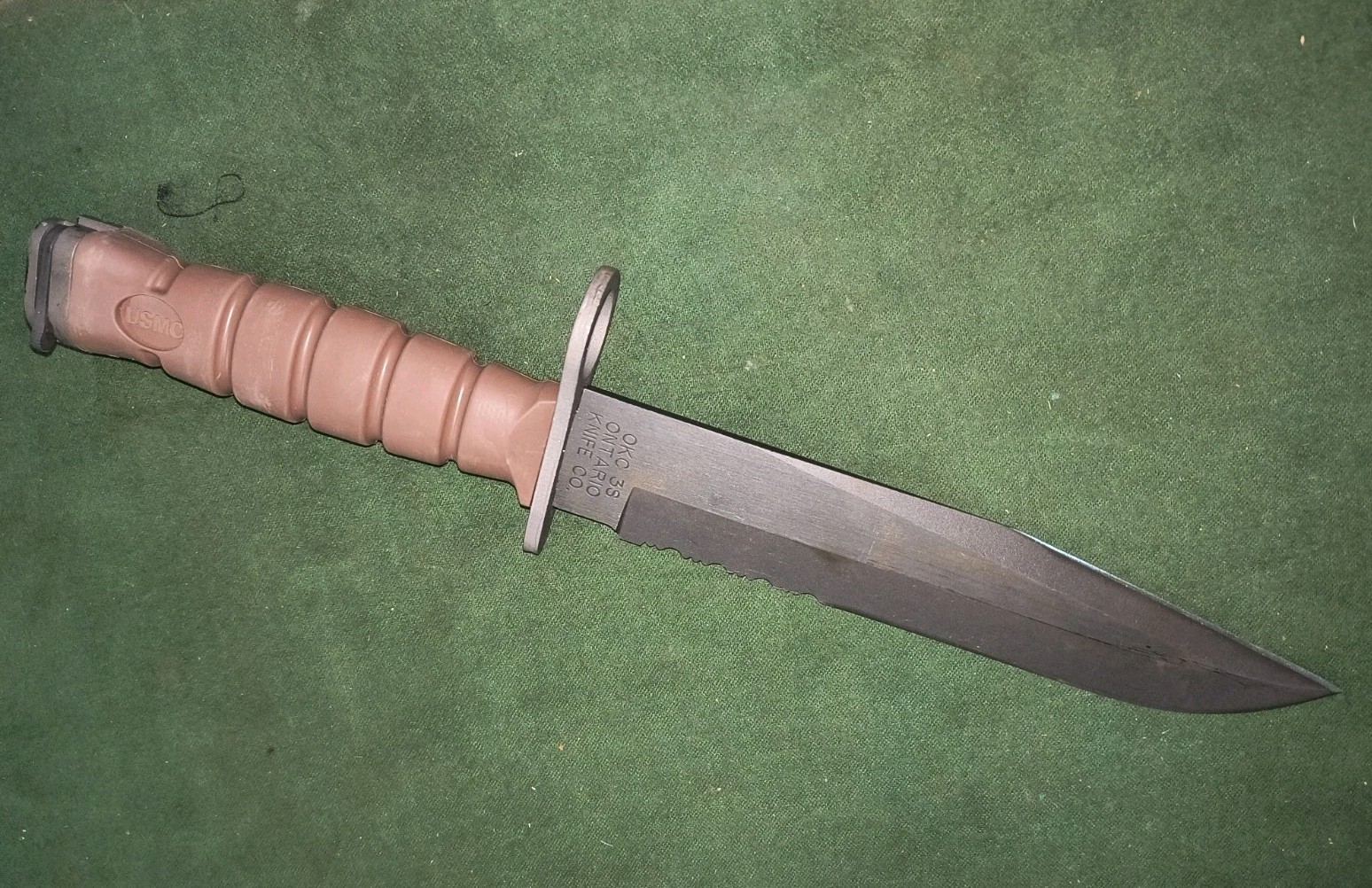 Vintage Knife OKC-3S Bayonet USMC & MOLLE Sheath Military Ontario Knife Co