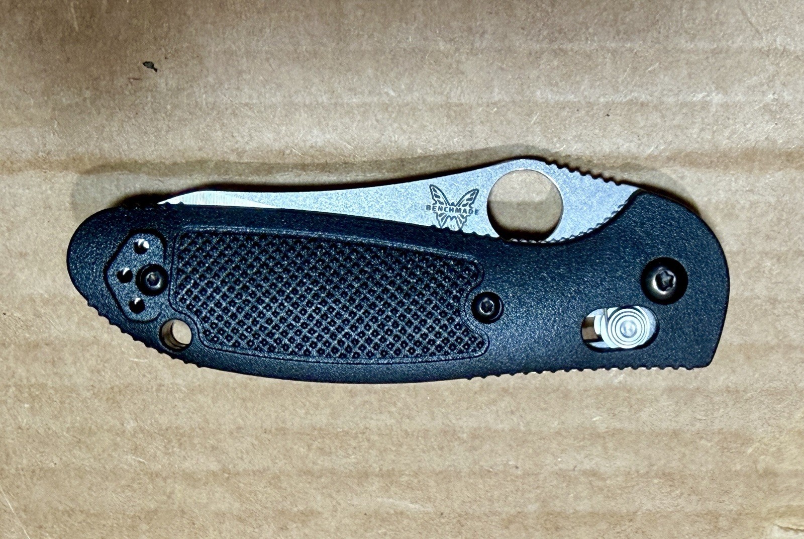 Benchmade 555-S30V Mini Griptilian Black Grivory Sheepsfoot Pocketknife w/Box
