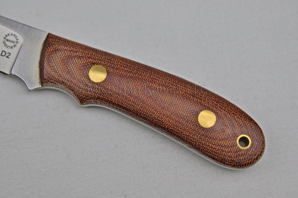 Bob Dozier / Dan Crotts Custom Knife – Straight Hunter – Natural Micarta & D2