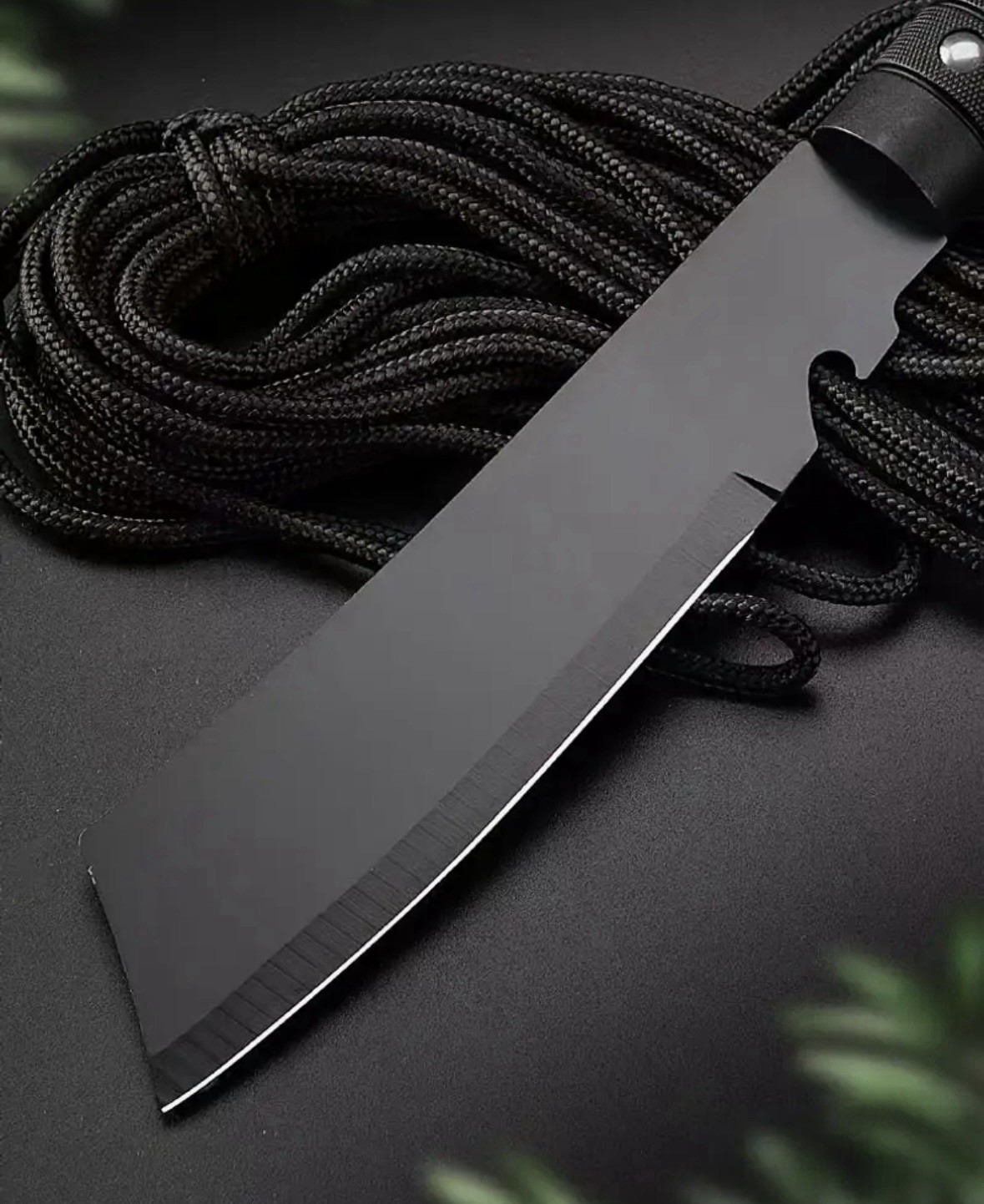 12.2 Inch Hunting Knife Steel Blade Nylon Sheath Straight Edged BN