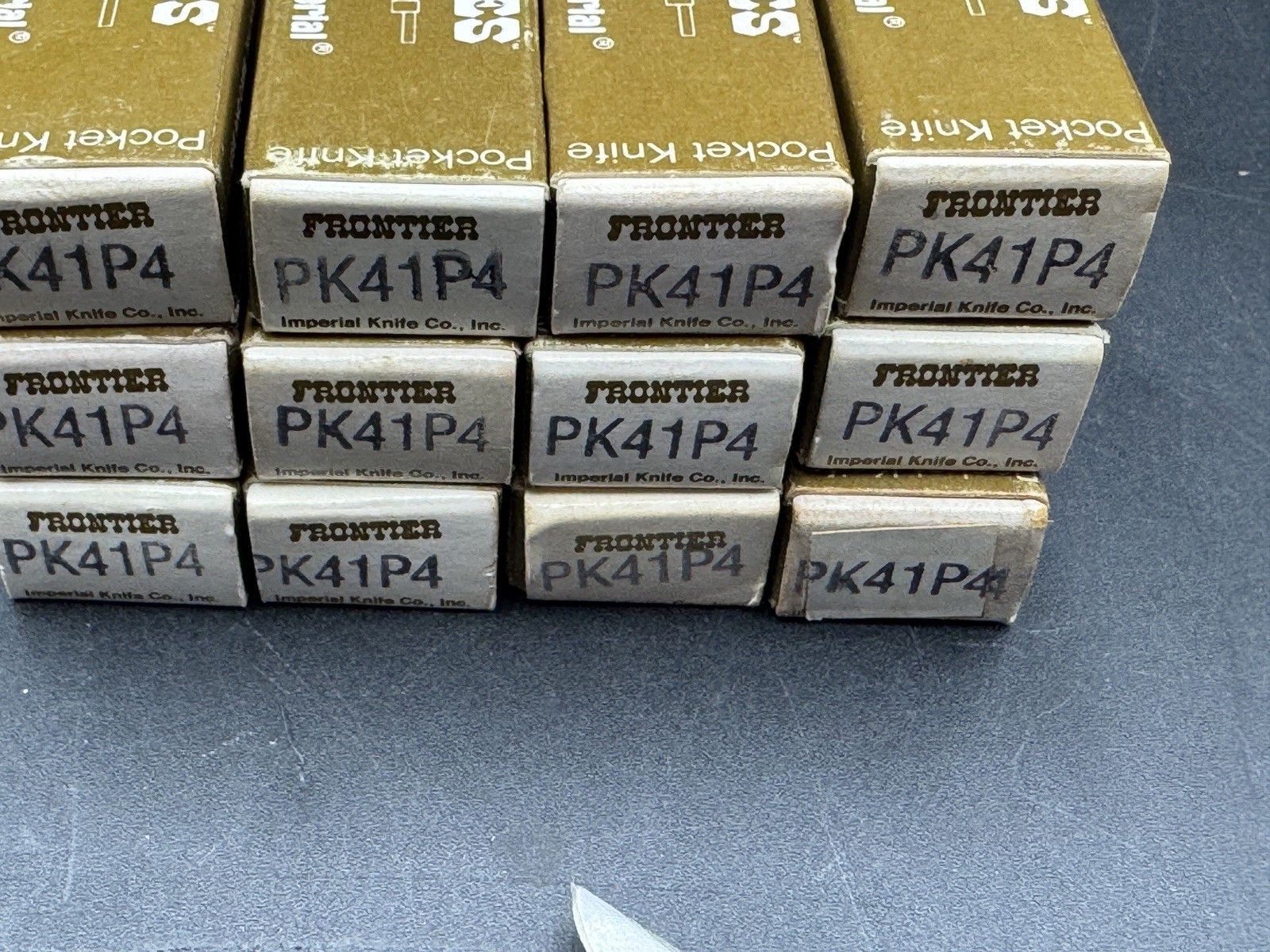 NEW VTG MAC TOOLS IMPERIAL PK41P4 FRONTIER KNIFE DOUBLE BLADE BLACK USA 1975 BOX