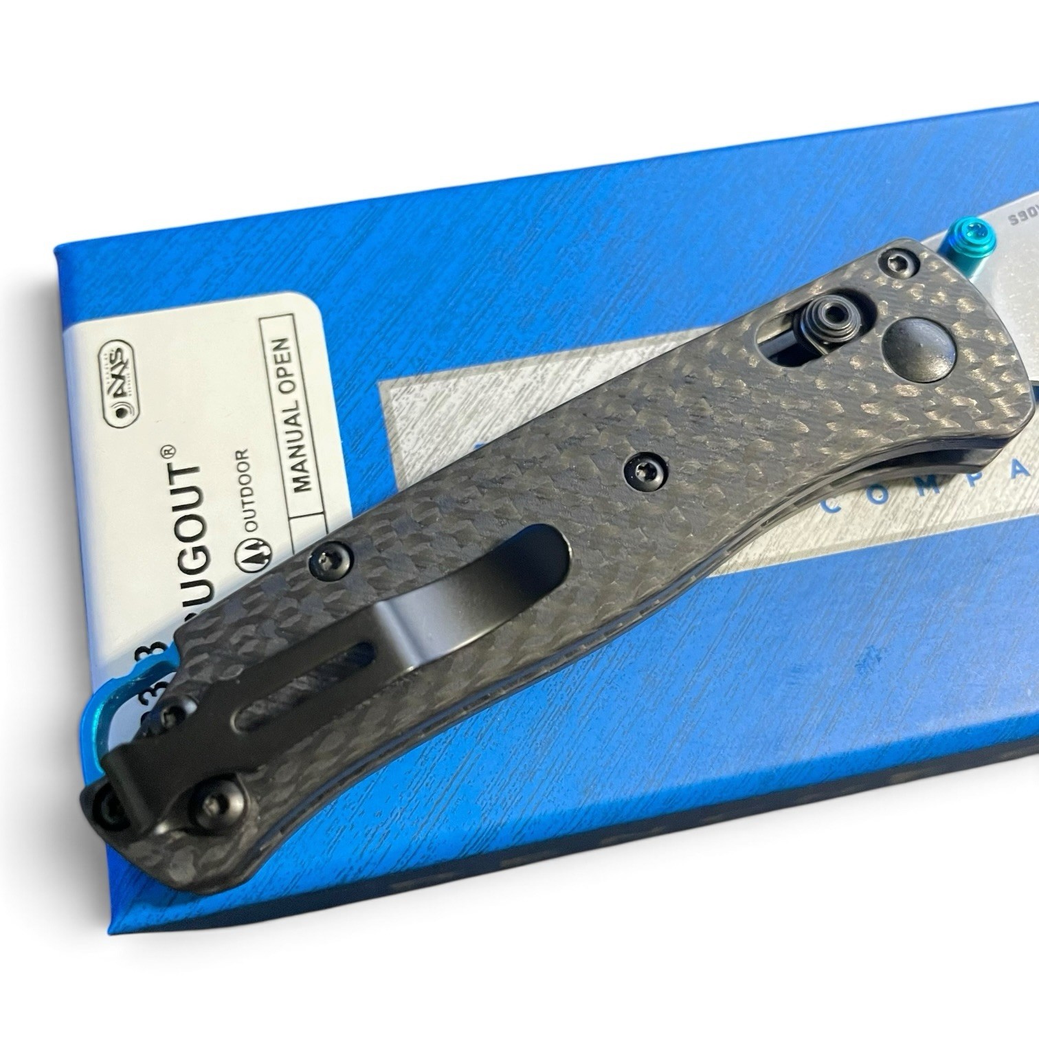 Benchmade Knives 533-3 Mini Bugout S90V Plain Edge Carbon Fiber Handle USA EDC
