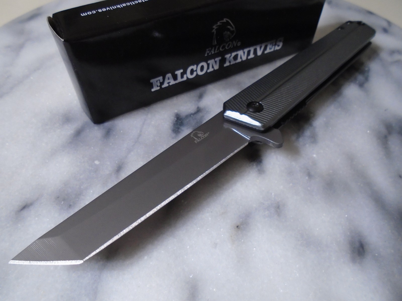 Falcon Assisted Open Tanto Pocket Knife Gray 440 Folder KS1315GY 8.20″ OA New