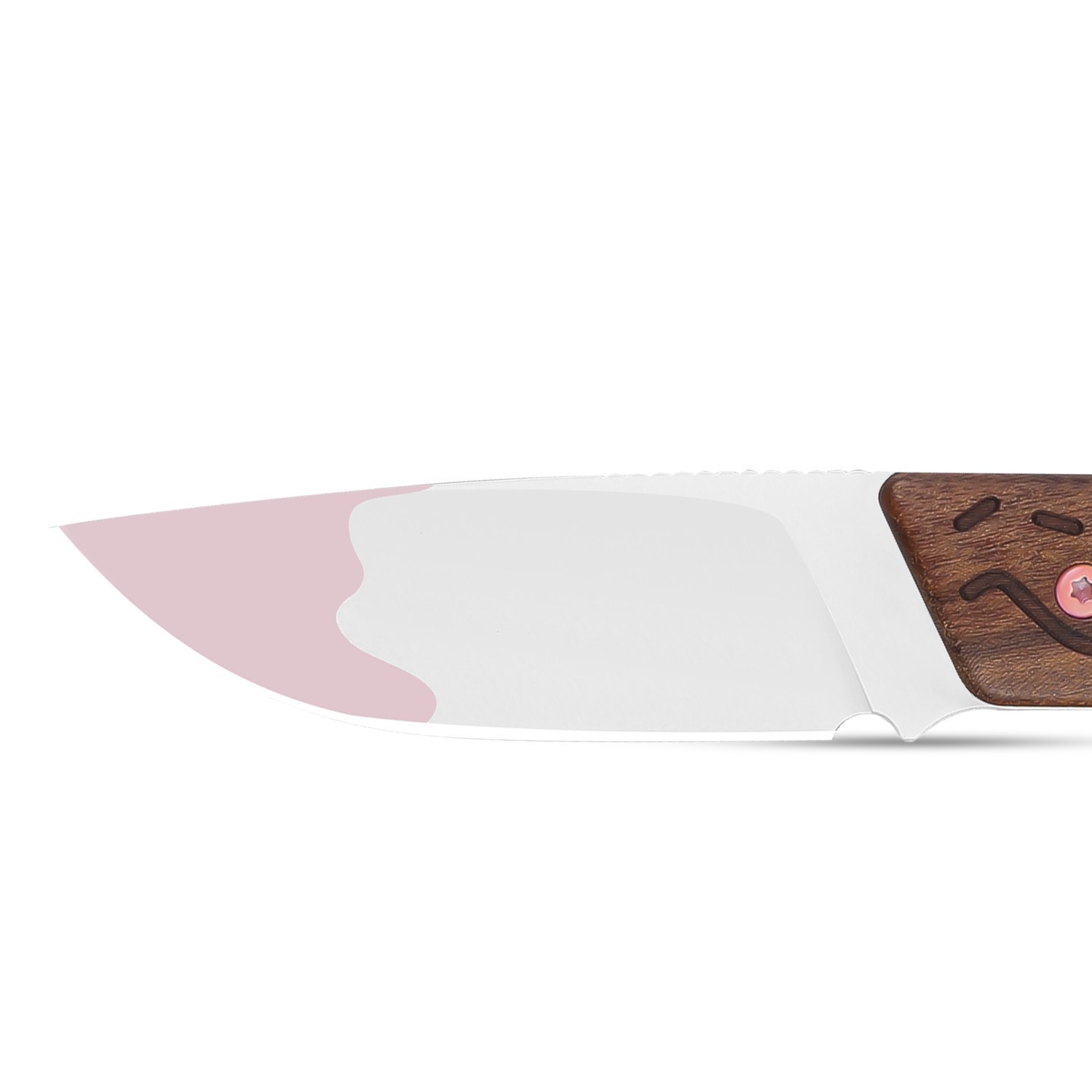 Kizer Smolt Drop Point Fixed Blade Knife AEB-L Blade Mkuruti Wood Handle 1063A8