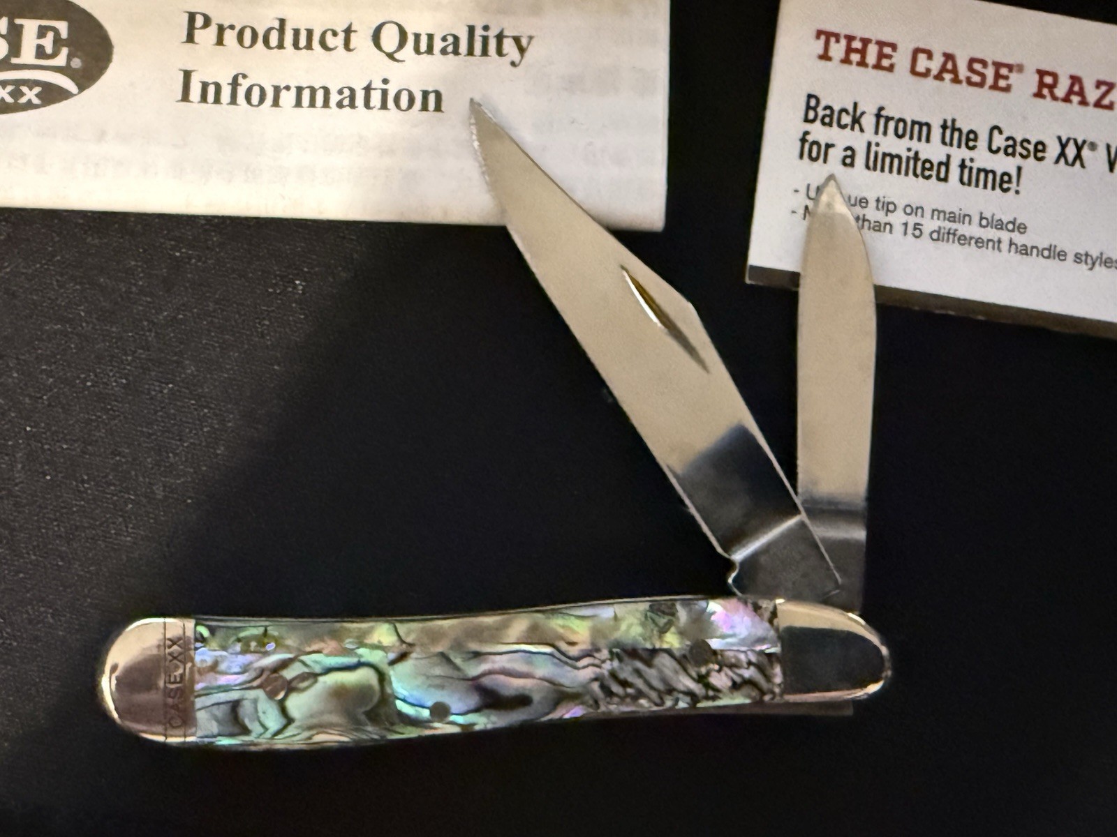 Case XX No 12025 Case Razor Abalone Peanut 2-Blade Slipjoint Knife 2024