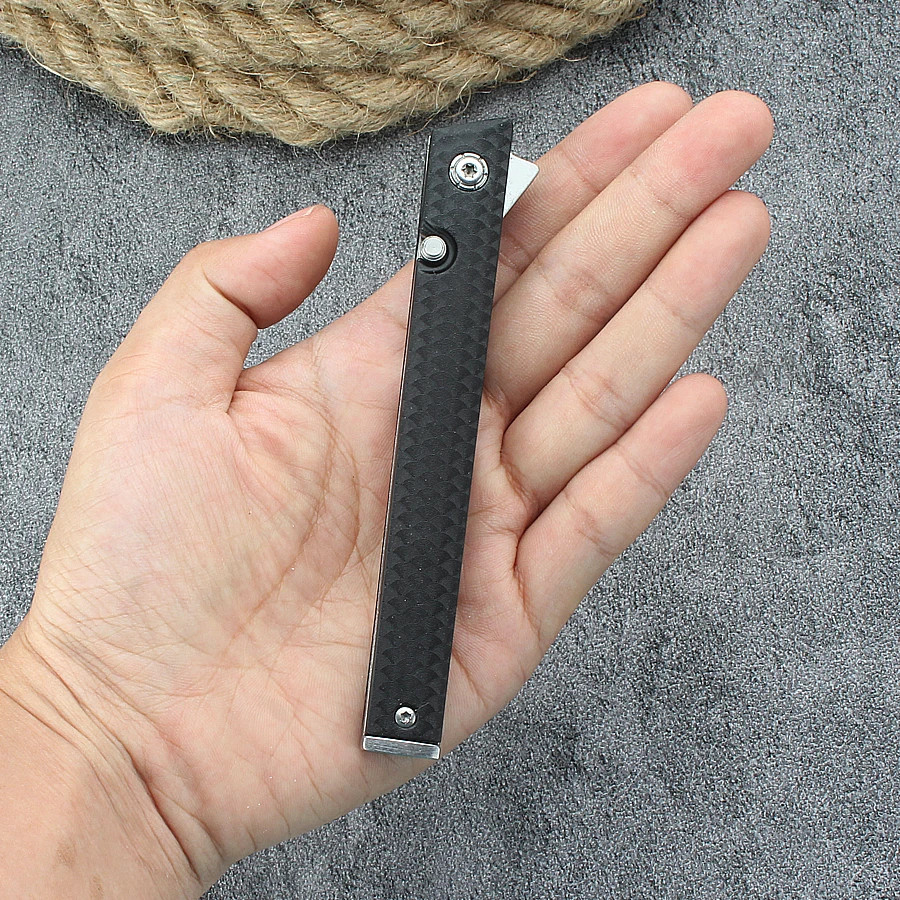 M390 Composite Fiber Jack Knives Tanto Flip Composite Fiber Handle Pocket -US-1X