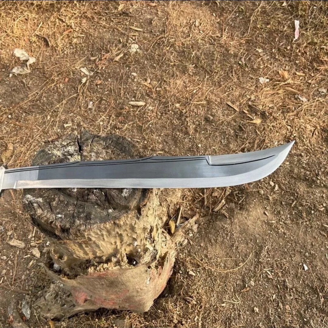 Custom Handmade Carbon Steel Blade Tactical Machete Sword|Hunting Sword Camping