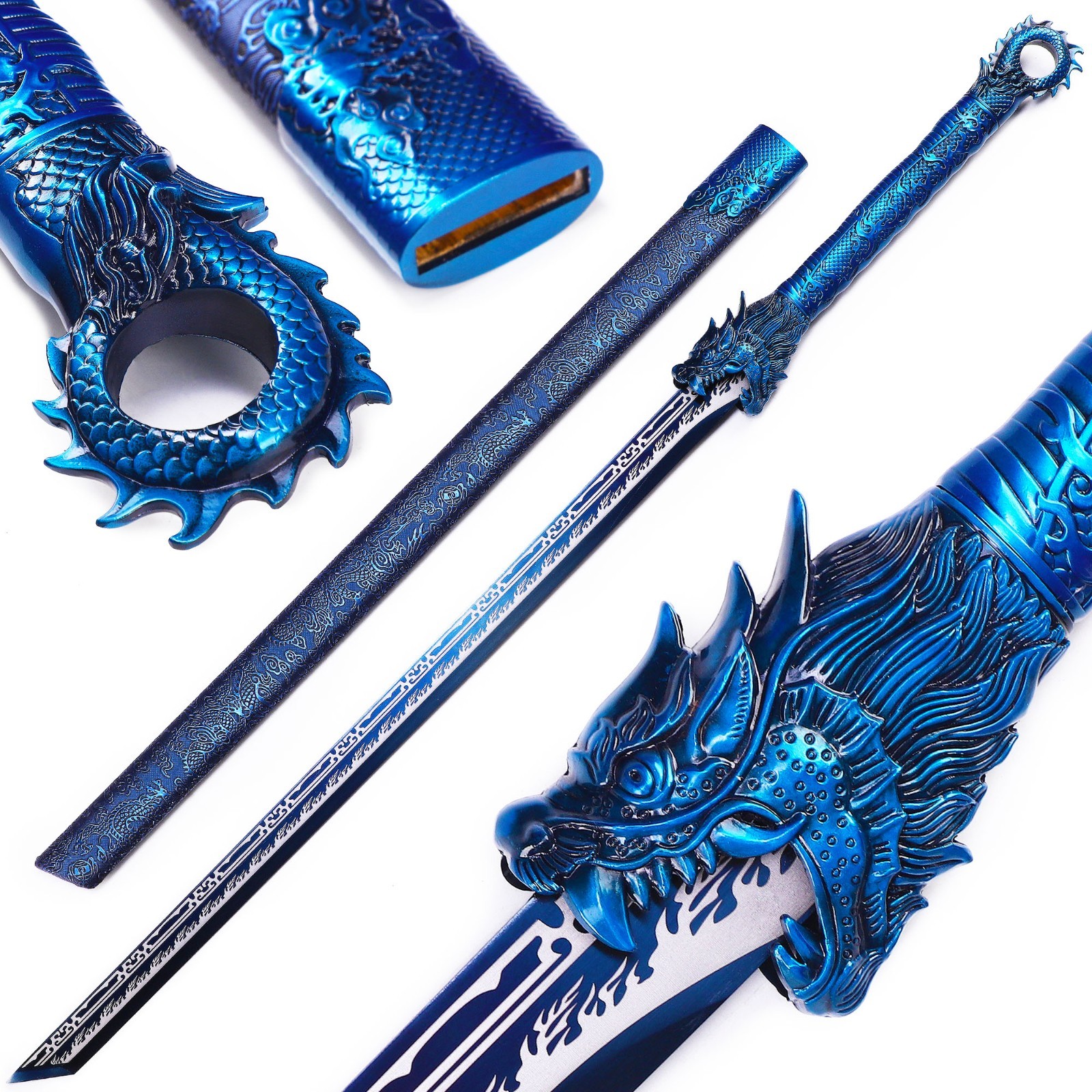 High Manganese s Steel Chinese Straight Sword, Collectible Decorative Long Sword