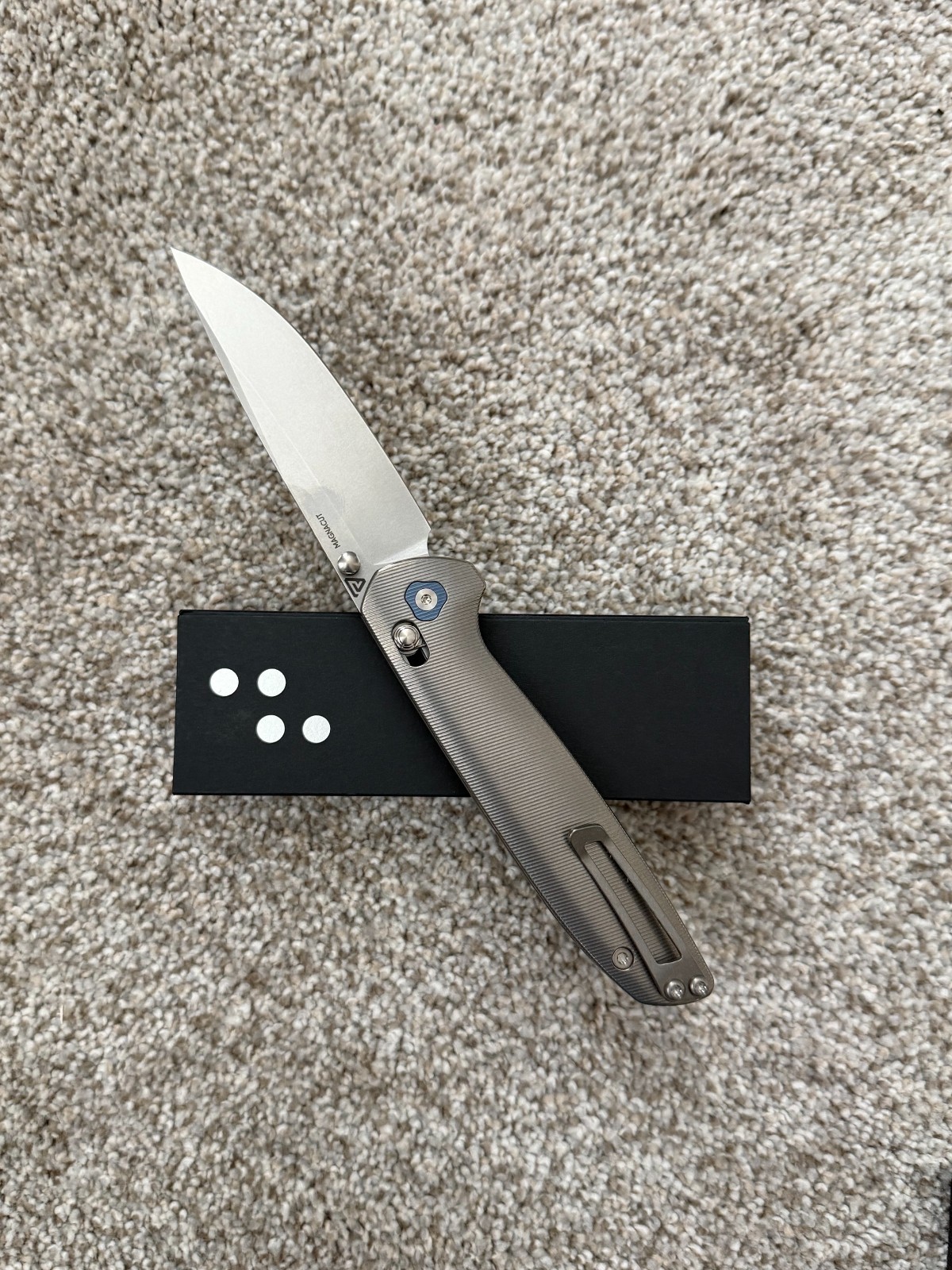 Tactile Knife Company Maverick Folding Knife 3.5″ MagnaCut Steel Blade Titanium