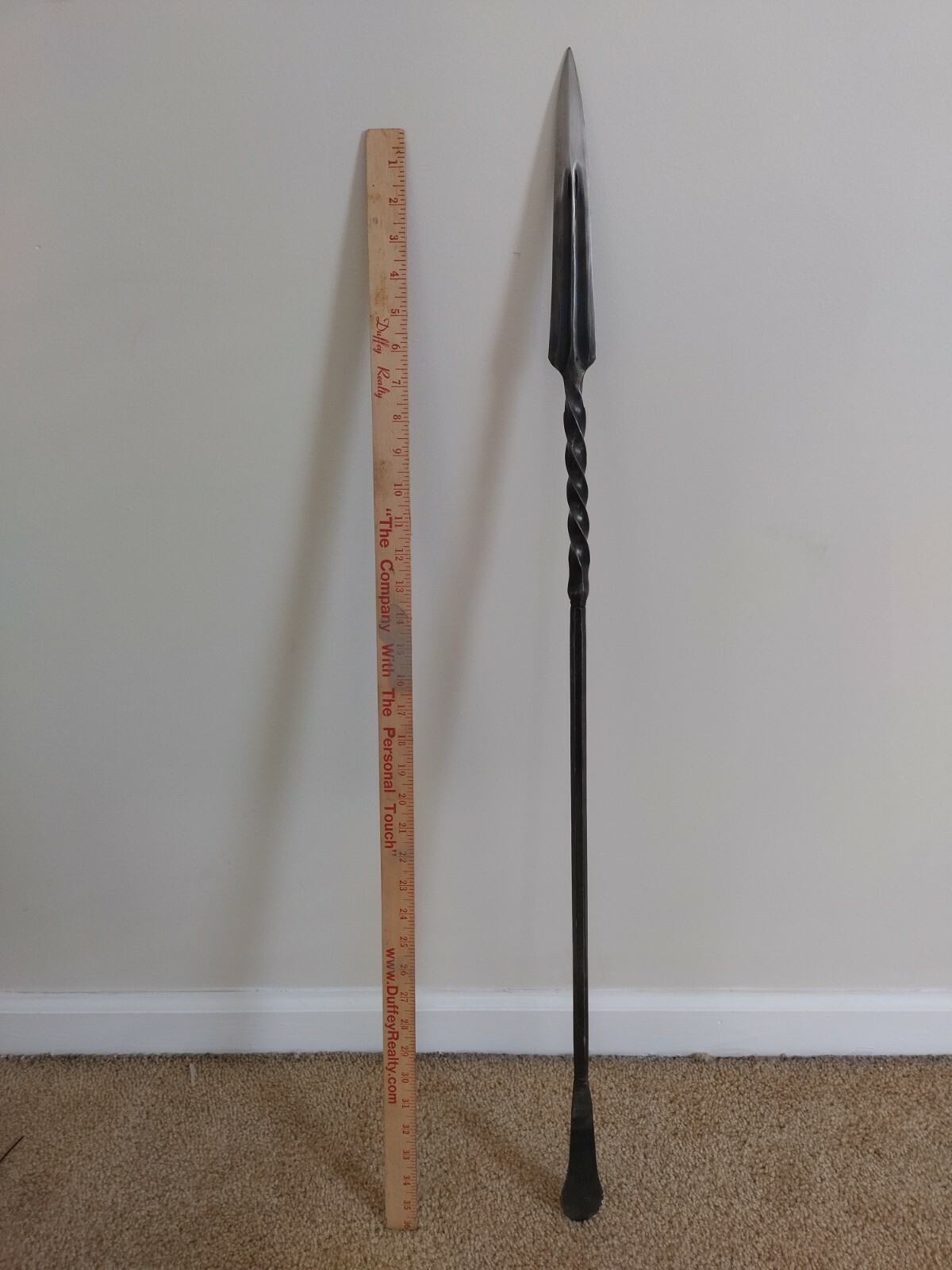 whole steel short spear, 38in long