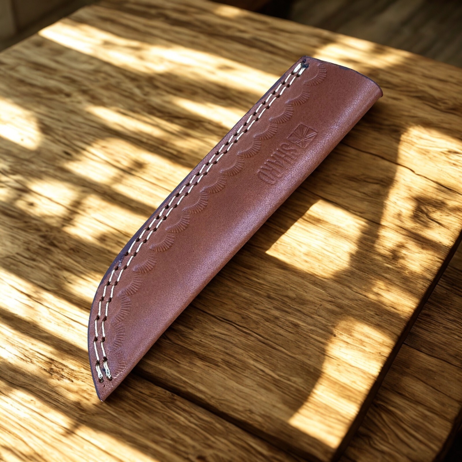 10″ Damascus Fixed Blade Blank Full Tang Bushcraft Tool with Leather Sheath