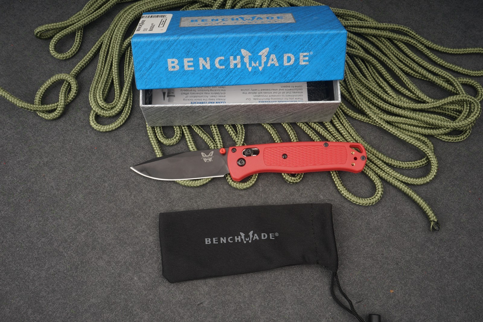 Benchmade 535 Bugout S30V Red Aluminum Handle AXIS Lock EDC Folding Knife