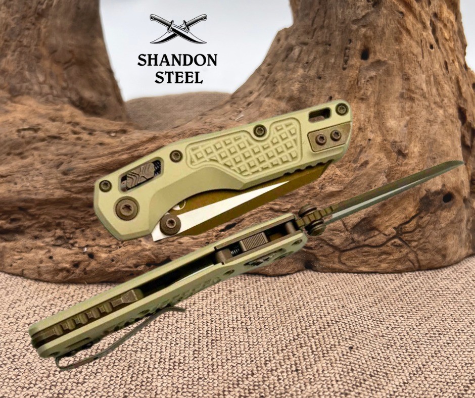 Microtech MSI RAM LOK Mini Frag Champagne Gold Aluminum Handle 210M-1FRCG-C19Z23