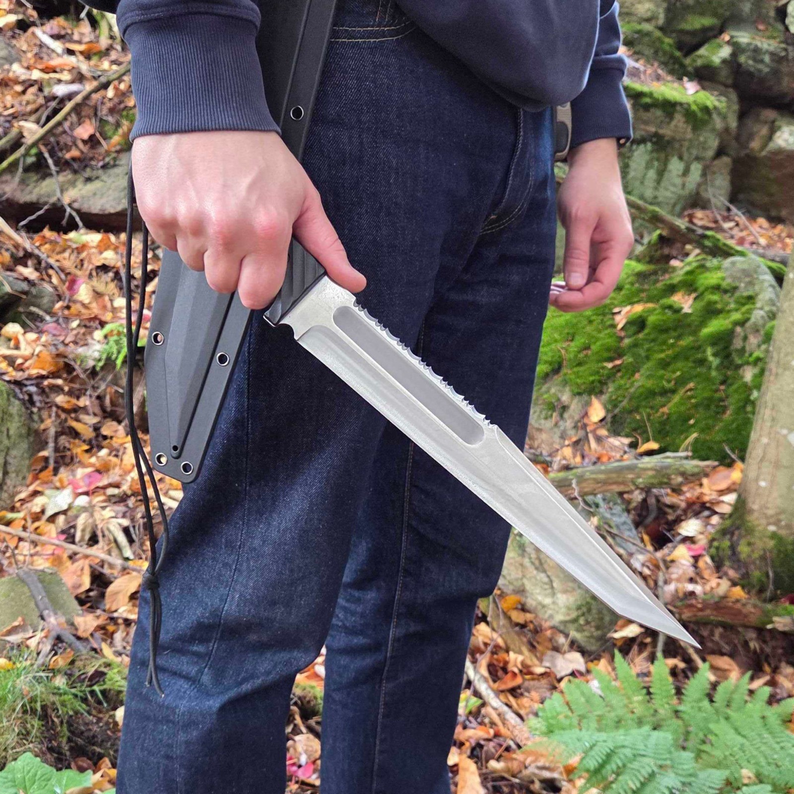 BattlBolt Fixed Blade Full Tang Machete Hunting Survival Knife by Doug Marcaida